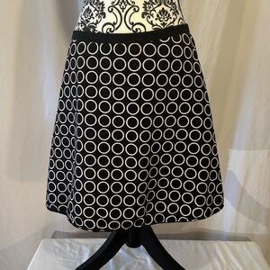 EUC The Limited Circle Print Skater Skirt Size 4